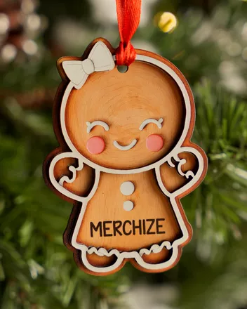 Custom Shape 2-Layered Wood Ornament